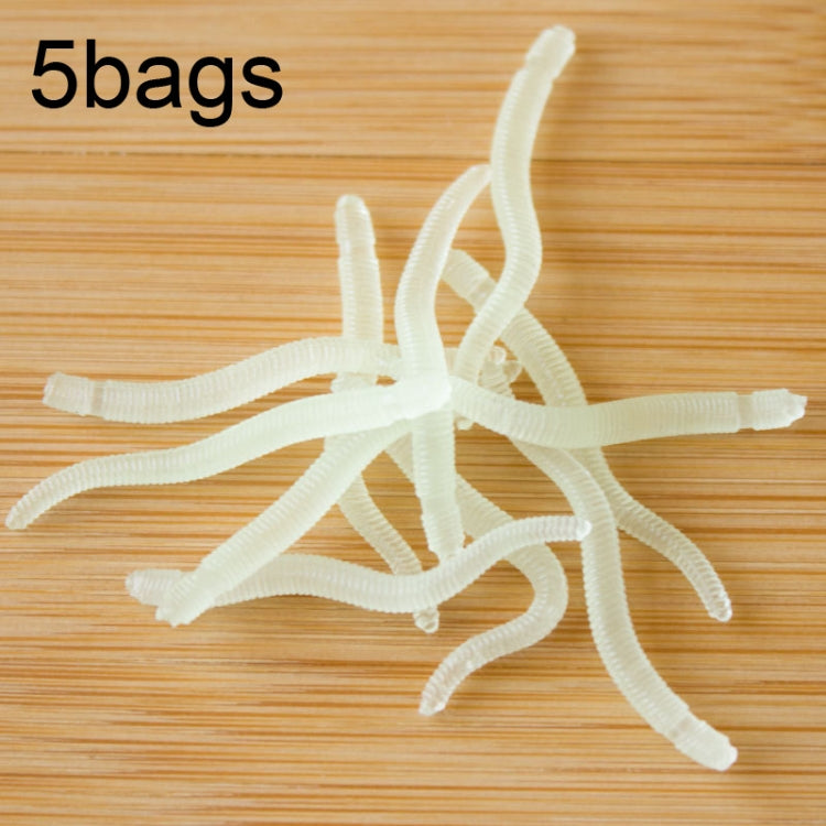 3,5cm Fischiger Roter Regenwurm Künstlicher Köder Leuchtender Fischköder, 5 Beutel 20 Stück/Beutel, 5 Beutel 50 Stück/Beutel, 5 Beutel 100 Stück/Beutel, 5 Beutel 200 Stück/Beutel