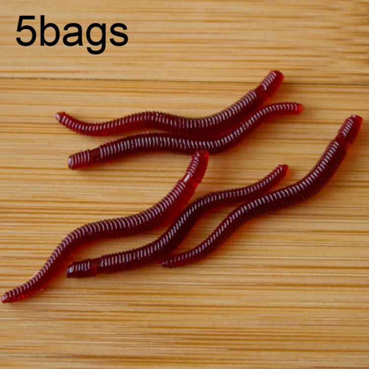 3,5cm Fischiger Roter Regenwurm Künstlicher Köder Leuchtender Fischköder, 5 Beutel 20 Stück/Beutel, 5 Beutel 50 Stück/Beutel, 5 Beutel 100 Stück/Beutel, 5 Beutel 200 Stück/Beutel