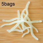 3,5cm Fischiger Roter Regenwurm Künstlicher Köder Leuchtender Fischköder, 5 Beutel 20 Stück/Beutel, 5 Beutel 50 Stück/Beutel, 5 Beutel 100 Stück/Beutel, 5 Beutel 200 Stück/Beutel