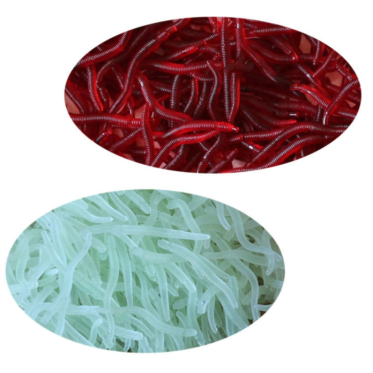 3,5cm Fischiger Roter Regenwurm Künstlicher Köder Leuchtender Fischköder, 5 Beutel 20 Stück/Beutel, 5 Beutel 50 Stück/Beutel, 5 Beutel 100 Stück/Beutel, 5 Beutel 200 Stück/Beutel