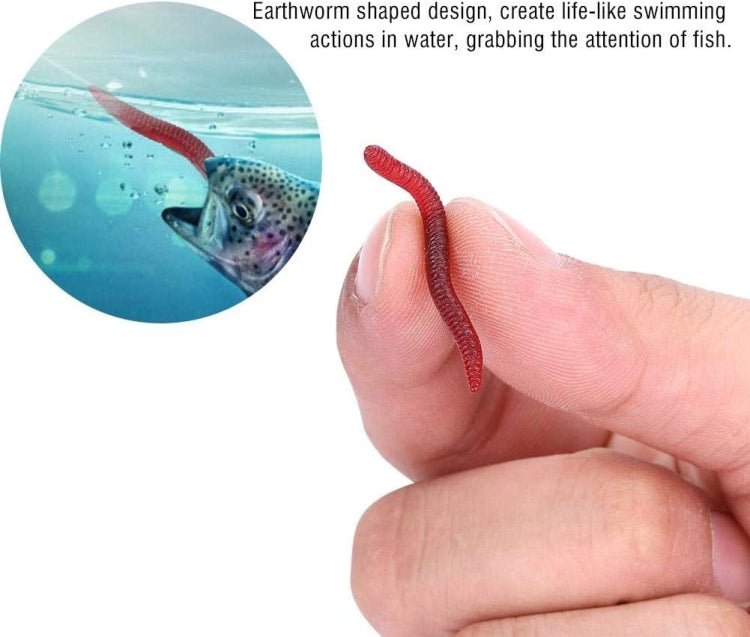 3,5cm Fischiger Roter Regenwurm Künstlicher Köder Leuchtender Fischköder, 5 Beutel 20 Stück/Beutel, 5 Beutel 50 Stück/Beutel, 5 Beutel 100 Stück/Beutel, 5 Beutel 200 Stück/Beutel