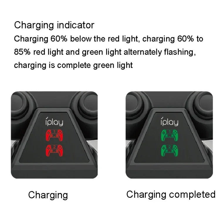 iplay HBP-260 Elektrischer Gaming-Handgriff mit Schnellladefunktion für PS5, HBP-260