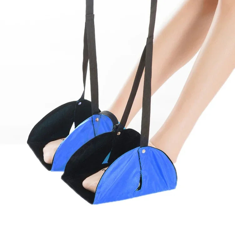 Reise-Fußstützen-Hängematte, Büro-Freizeit-Pedal, Schwarz geteilt, Himmelblau geteilt, Blau geteilt, Rosenrot geteilt, Schwarz-Weiß gestreift All-in-one, Marineblau All-in-one, Marineblau geteilt