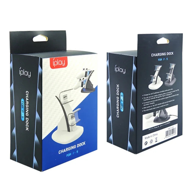 iplay HBP-253 Doppelladebasis mit kabellosem PS5-Controller, HBP-253 (Weiß), HBP-253 (Schwarz)
