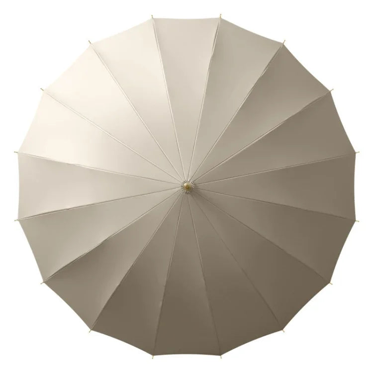 16-fach automatischer Stockschirm für Sonne und Regen, mit wasserdichter Hülle Beige, mit wasserdichter Hülle Schwarz, mit wasserdichter Hülle Lila, mit wasserdichter Hülle Grün, mit wasserdichter Hülle Weiß, mit wasserdichter Hülle Matcha