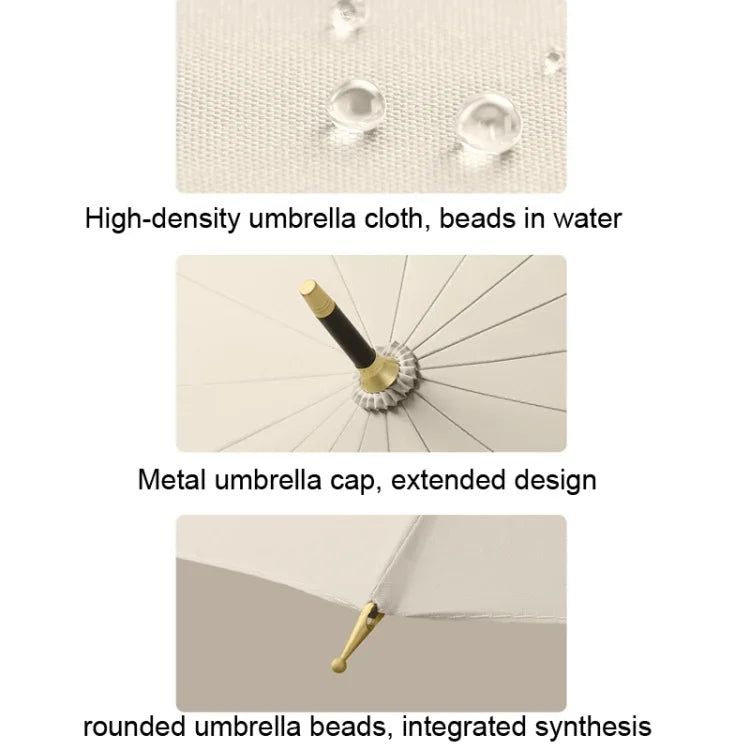 16-fach automatischer Stockschirm für Sonne und Regen, mit wasserdichter Hülle Beige, mit wasserdichter Hülle Schwarz, mit wasserdichter Hülle Lila, mit wasserdichter Hülle Grün, mit wasserdichter Hülle Weiß, mit wasserdichter Hülle Matcha