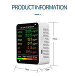 PM2.5/PM10 Luftqualitätsdetektor Innenraum Luftqualitätsmonitor, 6-in-1 Luftqualitätsdetektor Weiß, 6-in-1 Luftqualitätsdetektor Schwarz