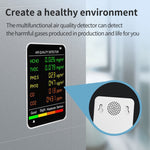 PM2.5/PM10 Luftqualitätsdetektor Innenraum Luftqualitätsmonitor, 6-in-1 Luftqualitätsdetektor Weiß, 6-in-1 Luftqualitätsdetektor Schwarz
