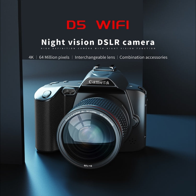 Dual-Kamera Nachtsicht 64-Millionen-Pixel HD WIFI Digitalkamera, Standard Ohne Speicherkarte, Standard+Fülllicht, Standard+Makroobjektiv, Standard+Mikrofon, Standard+Handhalterung, Standard+Licht+Objektiv+Mikrofon+Halterung