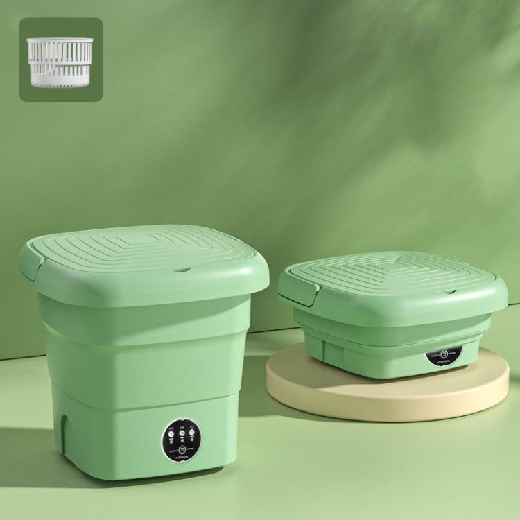 Mini Portable Folding Household Washing Machine Underwear Washer, Fruit Green, Fruit Green + Blue Light Antibacterial