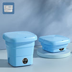 Mini Tragbare Faltbare Haushaltswaschmaschine Unterwäsche-Wäscher, Fruchtgrün, See-Blau, Fruchtgrün + Blaues Licht Antibakteriell
