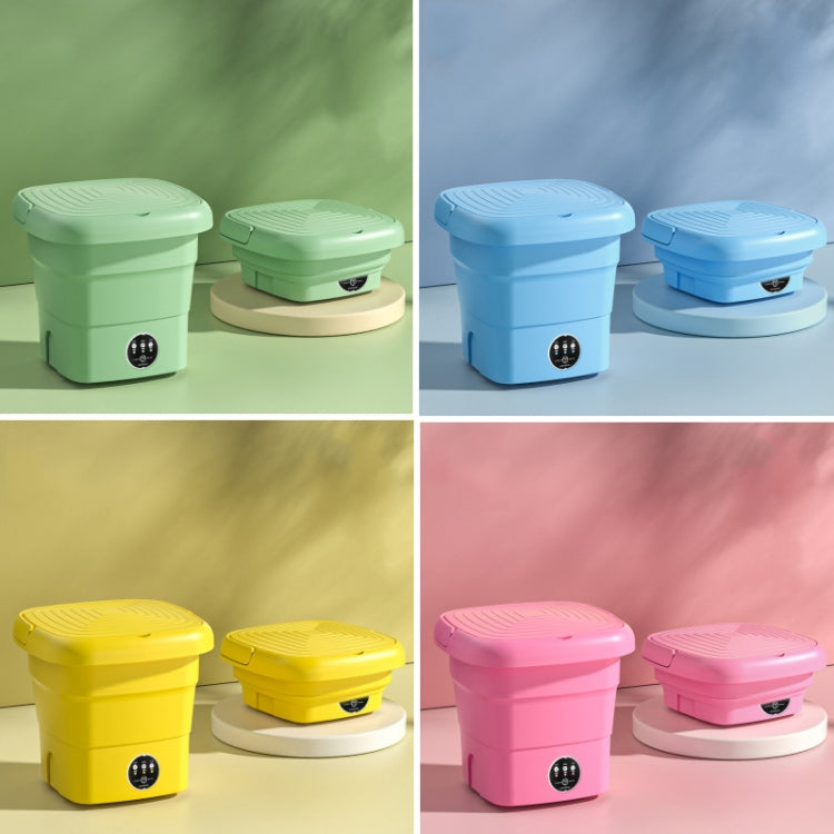 Mini Portable Folding Household Washing Machine Underwear Washer, Fruit Green, Fruit Green + Blue Light Antibacterial
