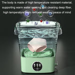 Mini Portable Folding Household Washing Machine Underwear Washer, Fruit Green, Fruit Green + Blue Light Antibacterial