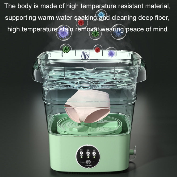 Mini Portable Folding Household Washing Machine Underwear Washer, Fruit Green, Fruit Green + Blue Light Antibacterial