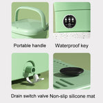 Mini Portable Folding Household Washing Machine Underwear Washer, Fruit Green, Fruit Green + Blue Light Antibacterial