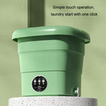 Mini Portable Folding Household Washing Machine Underwear Washer, Fruit Green, Fruit Green + Blue Light Antibacterial