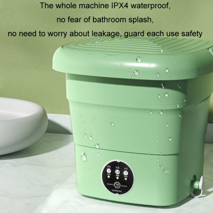 Mini Portable Folding Household Washing Machine Underwear Washer, Fruit Green, Fruit Green + Blue Light Antibacterial
