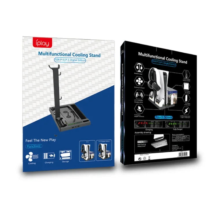 iplay Kühlfuß mit Ladefunktion und Disc-Halterung für die PS5-Spielkonsole, HBP-271