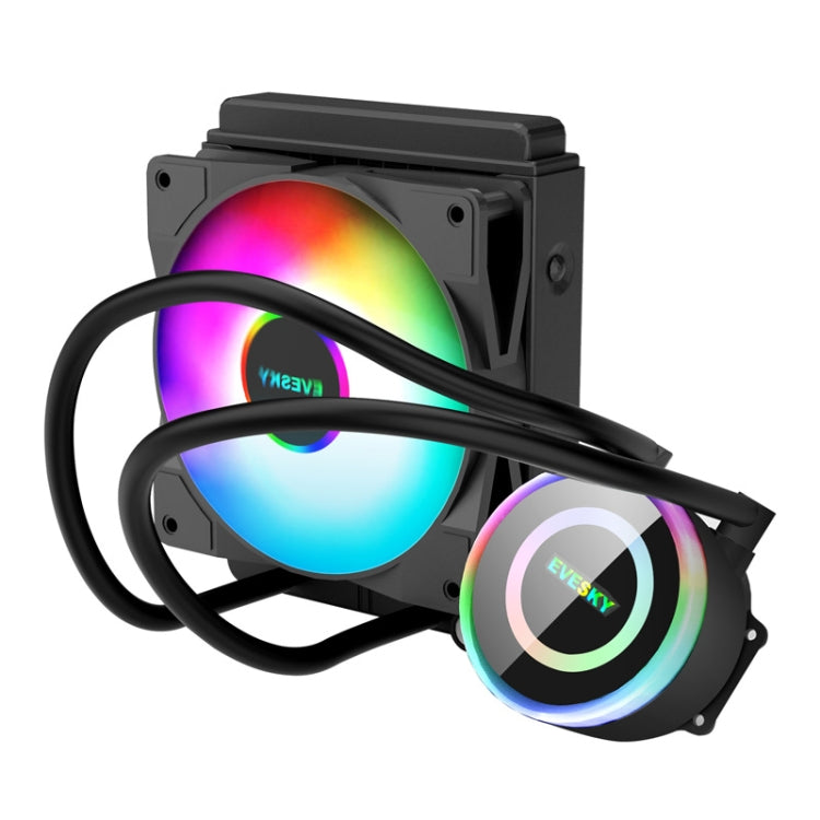 EVESKY Wasserkühler CPU-Lüfter RGB-Lüfter Flüssigkeitskühler integrierter Radiator, 120 mm bunt, 120 mm RGB, 240 mm, 360 mm