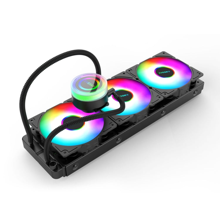 EVESKY Wasserkühler CPU-Lüfter RGB-Lüfter Flüssigkeitskühler integrierter Radiator, 120 mm bunt, 120 mm RGB, 240 mm, 360 mm