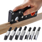 Holzbearbeitungs Multi-Winkel Fasenverstellbarer Tiefen-Handhobel, Schwarzer Hobel, Roter Hobel, Schwarz + 6 Klingen, Rot + 6 Klingen