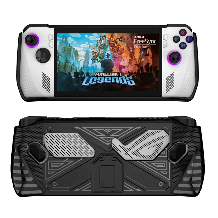 Für Asus ROG Ally Spielkonsole: Weiche TPU-Schutzhülle mit Halterung, TPU Schwarz, TPU Weiß