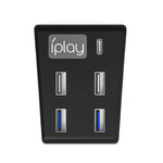 iplay HBP-308 USB 3.0 Hub-Verbindungs- und Übertragungsverlängerungsadapter für Sony PS5 5-in-1-Spielkonsole