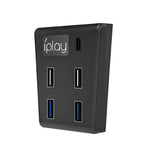 iplay HBP-308 USB 3.0 Hub-Verbindungs- und Übertragungsverlängerungsadapter für Sony PS5 5-in-1-Spielkonsole