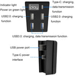 iplay HBP-308 USB 3.0 Hub-Verbindungs- und Übertragungsverlängerungsadapter für Sony PS5 5-in-1-Spielkonsole