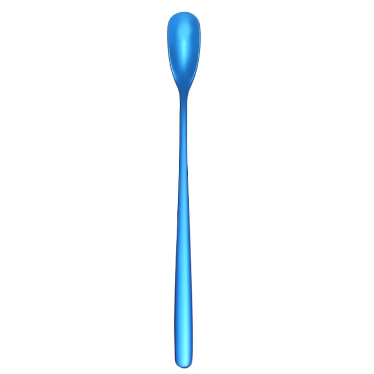 15cm 304 Edelstahl Löffel, Kaffeelöffel mit quadratischem Kopf, Rührlöffel mit langem Griff, Edelstahlfarbe, Titangold, Roségold, Titanschwarz, Blau, Lila