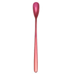 15cm 304 Edelstahl Löffel, Kaffeelöffel mit quadratischem Kopf, Rührlöffel mit langem Griff, Edelstahlfarbe, Titangold, Roségold, Titanschwarz, Blau, Lila