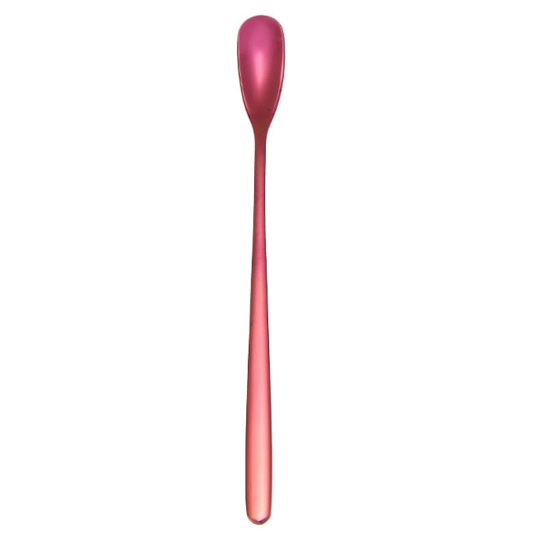 15cm 304 Edelstahl Löffel, Kaffeelöffel mit quadratischem Kopf, Rührlöffel mit langem Griff, Edelstahlfarbe, Titangold, Roségold, Titanschwarz, Blau, Lila