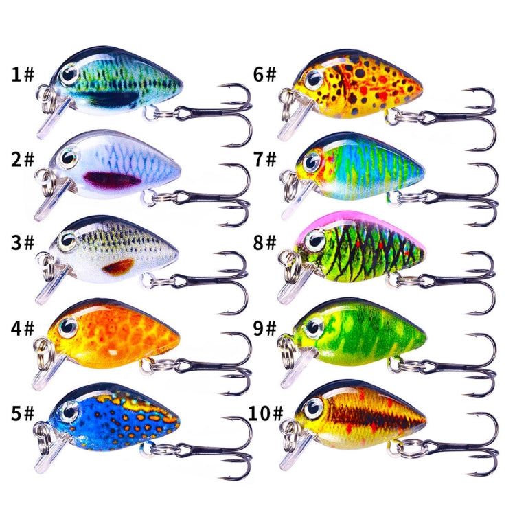 HENGJIA 2,5cm 1,5g Schwimmender Wasser Kleiner Dicker Mikro-Objekt Mini 3D Druck Luya Köder