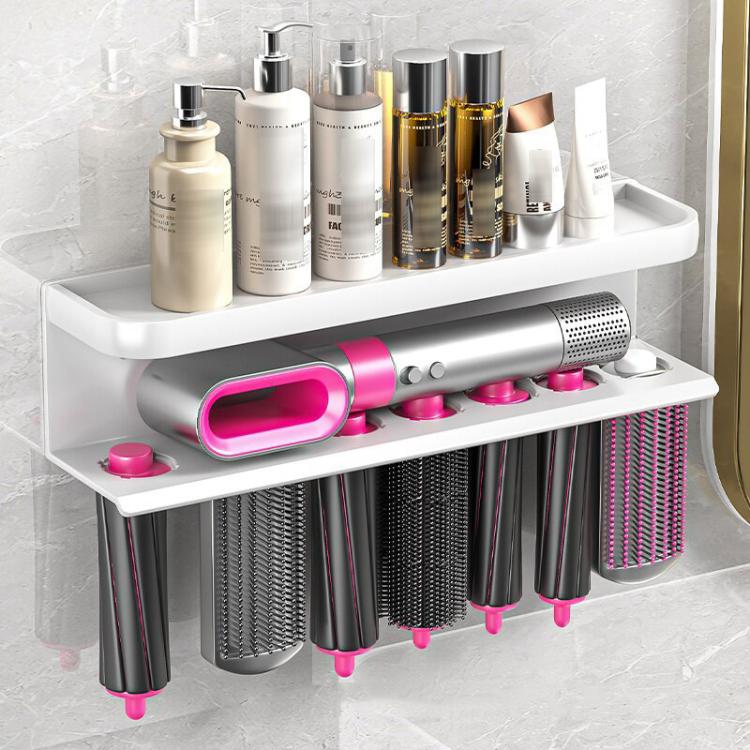 Für Dyson Airwrap Wandhalterung Ablagefach, Typ A Schwarz-Gold, Typ B Schwarz-Gold, Typ A Schwarz, Typ B Schwarz, Typ C Klappbar nach unten, Typ C Klappbar nach oben