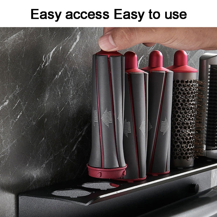 Für Dyson Airwrap Wandhalterung Ablagefach, Typ A Schwarz-Gold, Typ B Schwarz-Gold, Typ A Schwarz, Typ B Schwarz, Typ C Klappbar nach unten, Typ C Klappbar nach oben