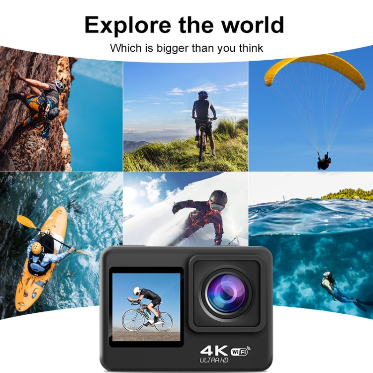 WIFI Farb-Dual-Bildschirm HD 4K Video Outdoor Wasserdichte Sportkamera, Q60AR