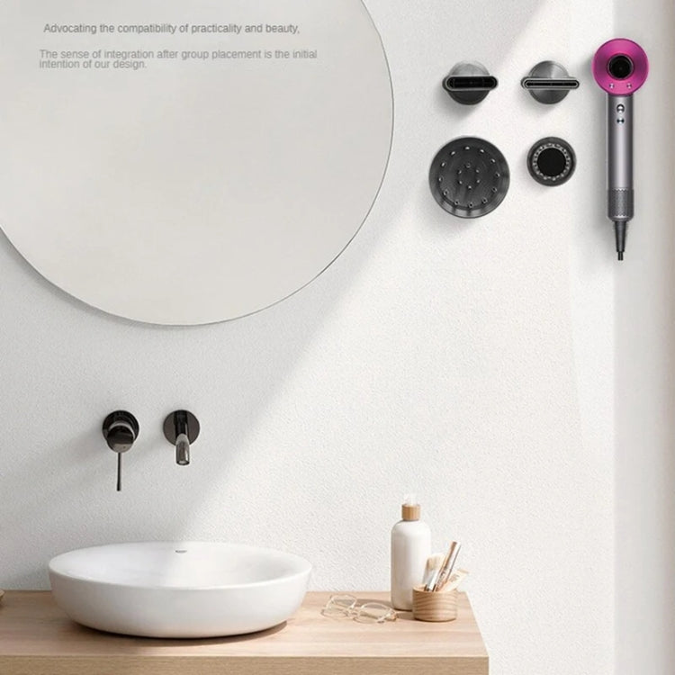 Lochfreie Badezimmer Wandmontierte Magnetische Föhnhalter Düsenspeicherhaken, Für Dyson Haartrockner, Für Dyson Haartrocknerdüse