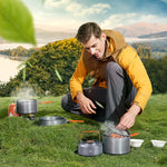 Hewolf HW-K1779 4-5 Personen Outdoor Aluminium Kocher Tragbares Camping-Set, HW-K1779