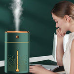 Silent USB Plug-In Silver Ion Purifying Humidifier Household Night Light Atomizer, Electroplated White, Electroplated Green, White, Green, Duck