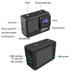5K/30FPS WIFI HD Anti-Schütteln Fernbedienung Touch Dual-Bildschirm IP68 Wasserdichte Sportkamera, 5K, 5K Kamera + 64G Karte, 5K Kamera+128G Karte