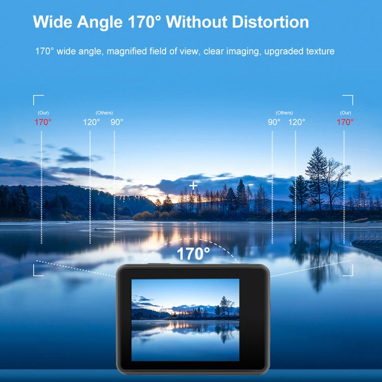 5K/30FPS WIFI HD Anti-Schütteln Fernbedienung Touch Dual-Bildschirm IP68 Wasserdichte Sportkamera, 5K, 5K Kamera + 64G Karte, 5K Kamera+128G Karte