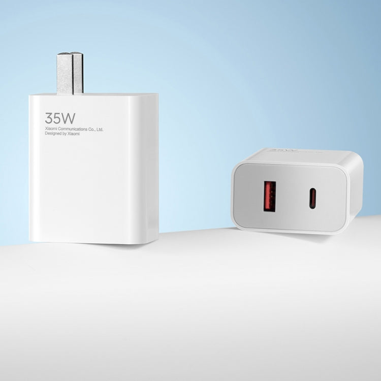 Original Xiaomi 35W USB-C+USB-A Schnellladegerät, tragbar, zwei Anschlüsse (1C+1A), US-Stecker, 35W