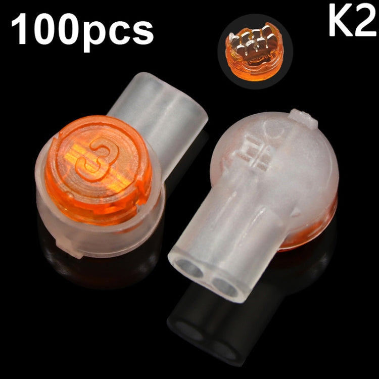 100 Stück / Pack Netzwerk-Kabel Telefonleitung Verbinder feuchtigkeitsbeständige wasserdichte Anschlussklemmen, K1, K2, K3