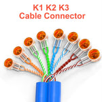 100 Stück / Pack Netzwerk-Kabel Telefonleitung Verbinder feuchtigkeitsbeständige wasserdichte Anschlussklemmen, K1, K2, K3