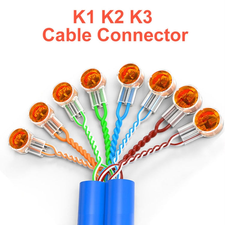 100 Stück / Pack Netzwerk-Kabel Telefonleitung Verbinder feuchtigkeitsbeständige wasserdichte Anschlussklemmen, K1, K2, K3