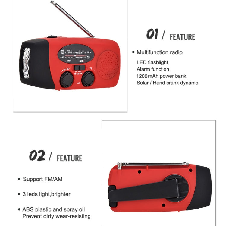 HanRongda HRD-902 Katastrophenschutz und Notfall Solar-Lade- und Beleuchtungs-Mobilradio, HRD-902