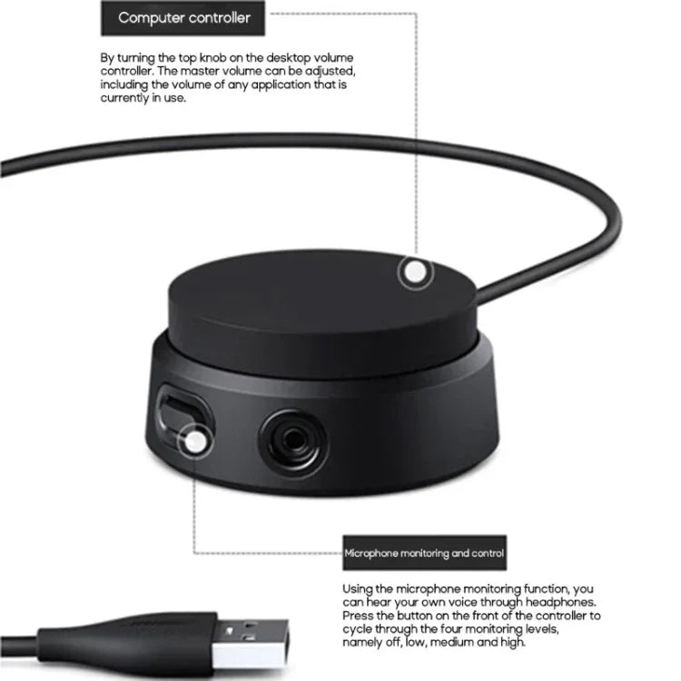 Für A10 / A40 / QC35 II / QC45 Gaming Headset USB Audio Controller Kabel, ZS0265