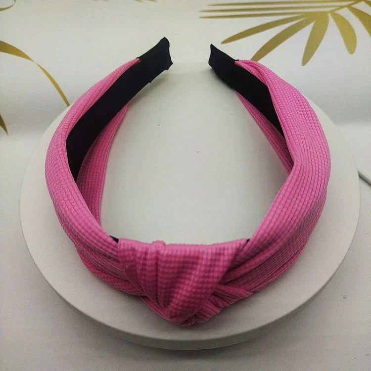 5 cm breites, einfarbiges Haarband aus gepresstem Haar