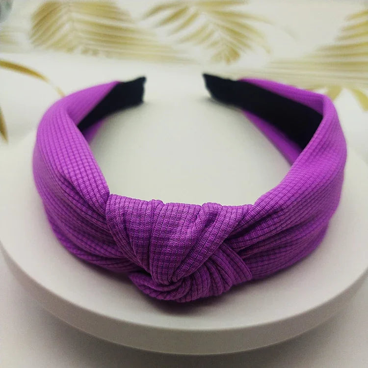 5 cm breites, einfarbiges Haarband aus gepresstem Haar