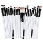 20-teiliges Make-up-Pinselset mit Holzgriffen, Farben: Kaffee, Gold+Schwarz, Schwarz+Weiß, Schwarz+Kaffee, Braun+Weiß, Gold+Rosa, Braun+Grün, Braun+Rosa, Braun+Schwarz, Gold+Weiß, Gold+Grün, Schwarz+Grün, Schwarz+Rosa, Braun+Lila ...